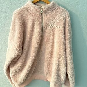 YoungLA Teddy Fleece Quarter Zip Pink Size Large